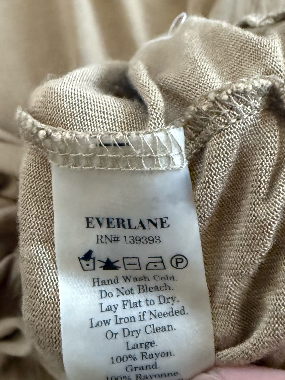 Everlane|The Ryan maxi tank dress in Camel Tan sleeveless Drapey style•••LARGE - Picture 11 of 14